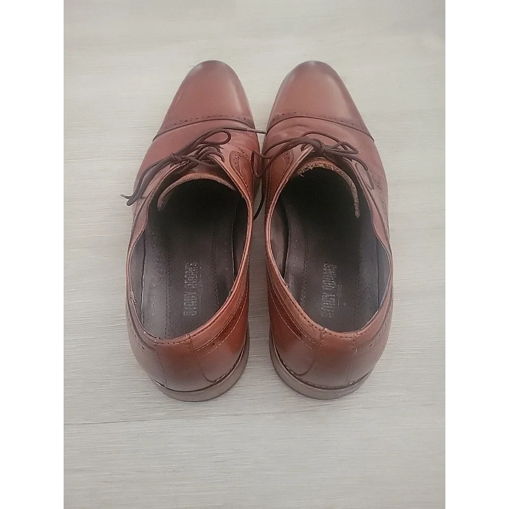Stacey Adams Mens Dunbar 25064-221 Brown Leather‎ Oxford Dress Shoes Size 12 M